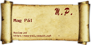 Mag Pál névjegykártya